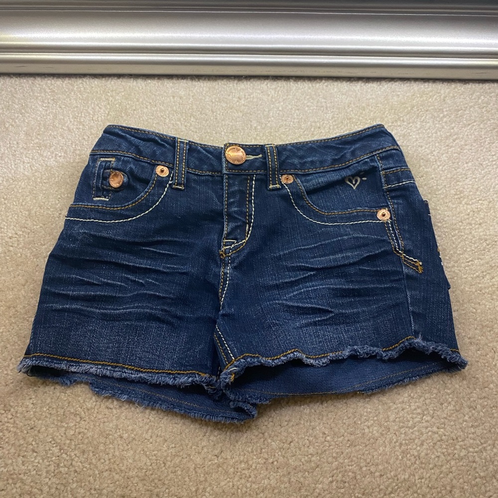Justice, 8R (Girls), dark Blue jean shorts